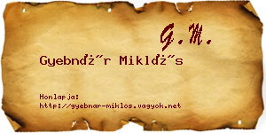 Gyebnár Miklós névjegykártya